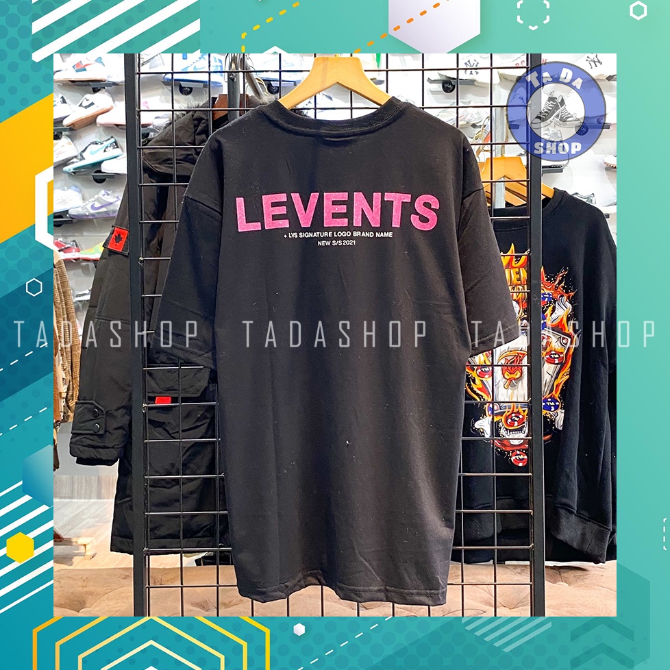Áo Phông oversize Nam Nữ LEVENTS logo thêu ảnh thật