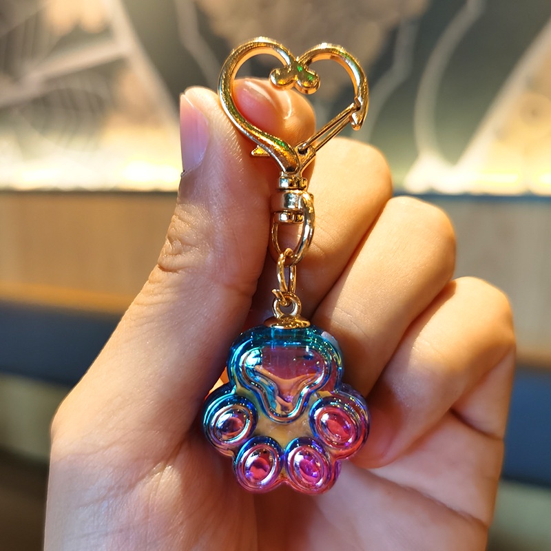 Móc Khóa acrylic Hình Chân Mèo Dễ Thương