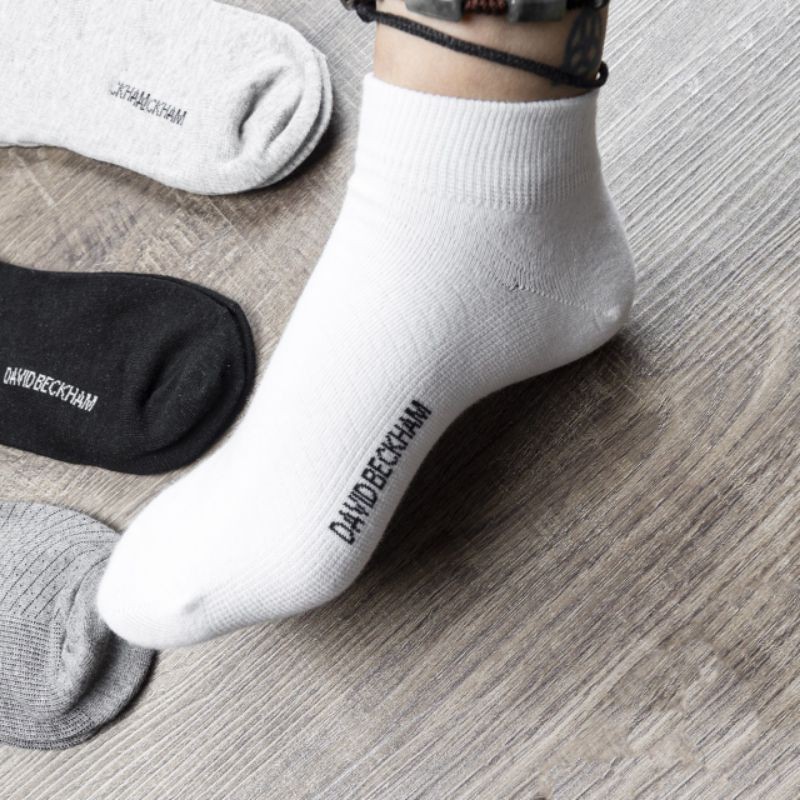 Hộp 4 đôi tất nam cổ ngắn HM David beckham vớ nam chất cotton siêu đẹp