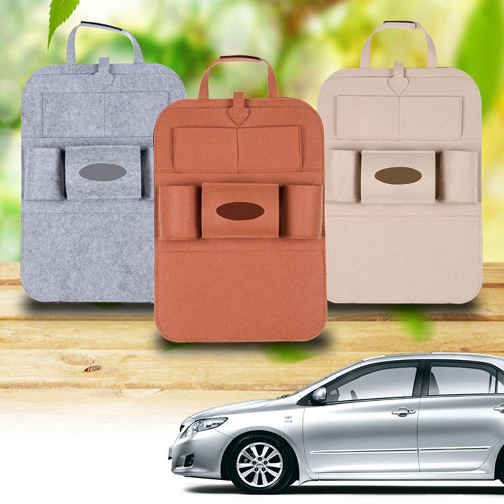 Rebuy1 Túi Lưới Nỉ Co Giãn Đựng Đồ Dùng Treo Lưng Ghế Xe Hơi Có Thể Chạm Màn Hình Cảm Ứng