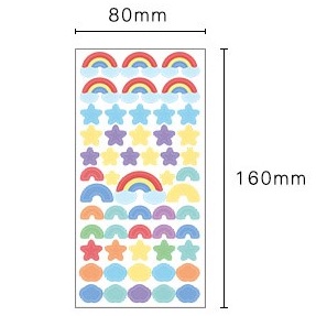 Sticker lấp lánh trang trí sổ tay, bullet journal, toploader polaroid nhiều màu sắc hình dáng cute dễ thương