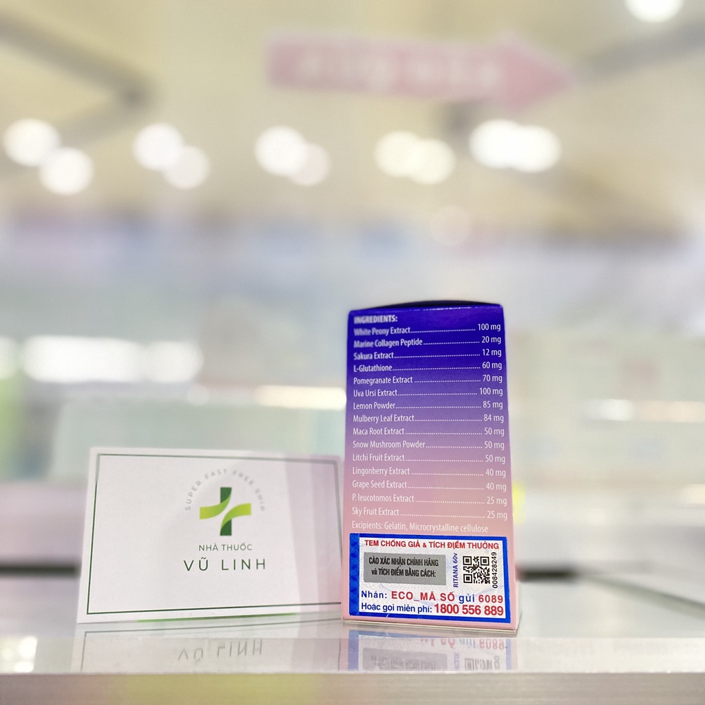 Viên uống RITANA trắng da, mờ sạm nám (60 viên)