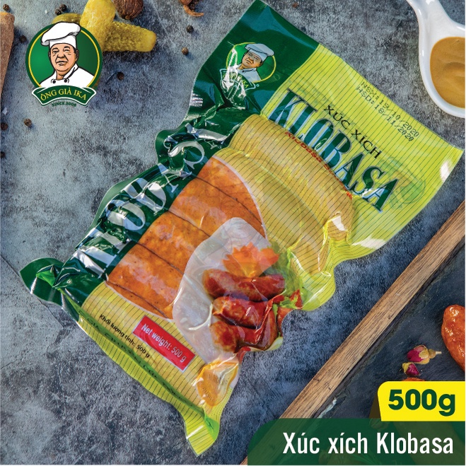 Xúc xích Klobasa Ông già IKA 500g