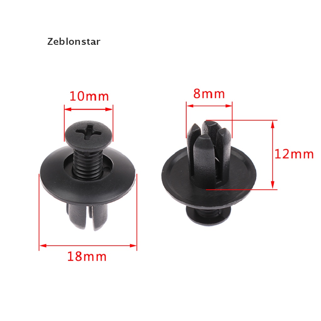 Set 100 Đinh Tán Nhựa 8mm Chuyên Dụng Cho Cửa Xe Hơi