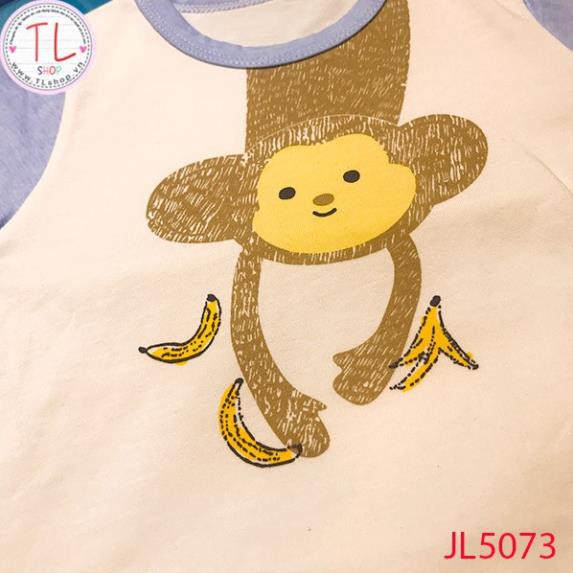 Thời trang trẻ em - Bodysuit thun ngắn cho bé hình khỉ con - Quần áo bé trai - Bộ bé trai - Quần áo bé gái - Bộ bé gái