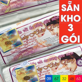 [llethuyvan] Khăn giấy khô vải đa năng BABY khử trùng, an toàn cho da em bé (100g khoảng trên dưới 80 tờ)-BGV