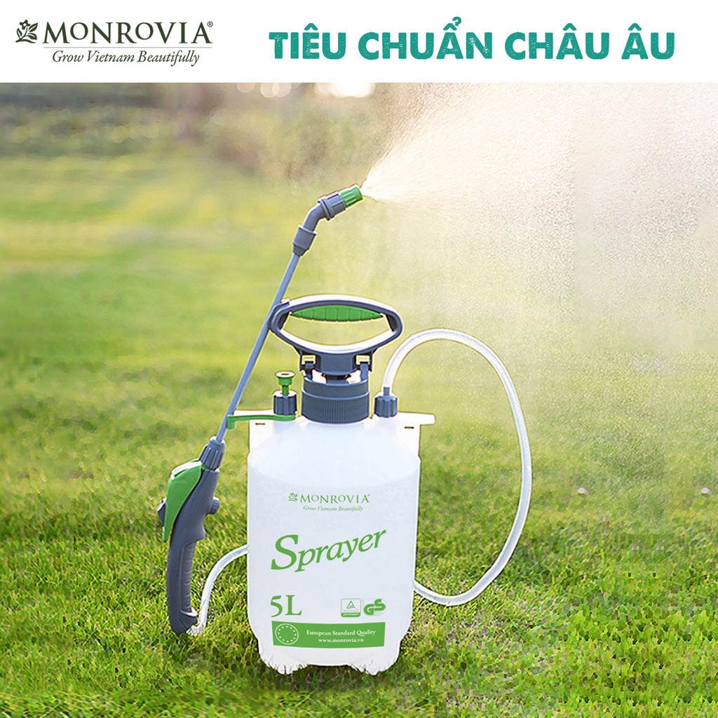 Bình xịt bọt tuyết tưới cây MONROVIA 5 lít, phun hai chế độ, áp suất lớn, tiêu chuẩn Châu Âu
