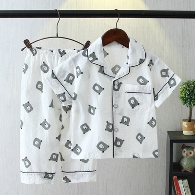 Bộ Pijama Cộc Tay Quần Dài Chất Đũi Xốp Bé Trai, Bé Gái, Họa Tiết Đáng Yêu, Đồ Bộ Trẻ Em Mặc Nhà (V458)