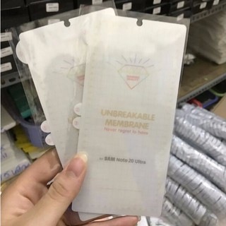 Miếng dán PPF Full màn hình cho Samsung Note 20 Ultra, 5G, Note 20 Siêu bảo vệ máy ( Tự phục hồi vết xước ) trong suốt