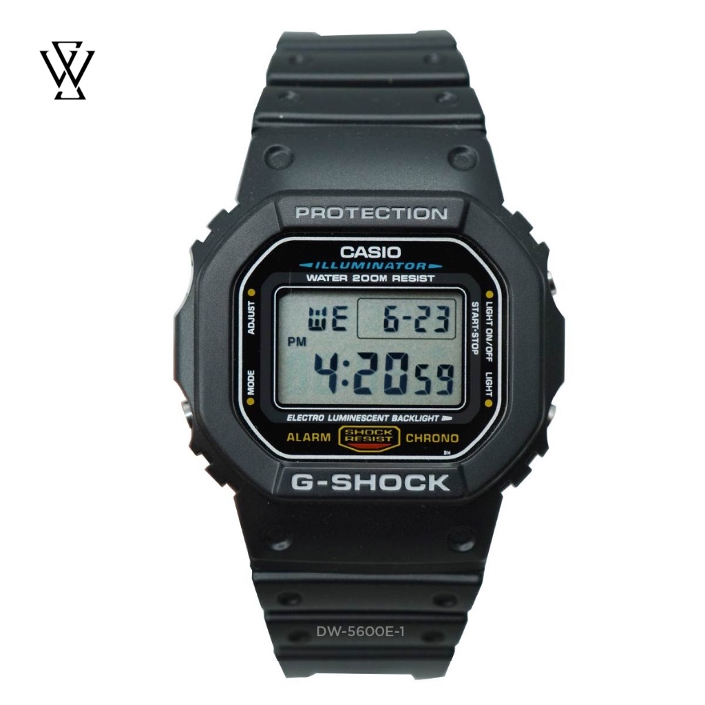 Đồng Hồ Điện Tử Nam Casio G-Shock WATCHSTORE DW-5600E-1VDF, Mặt Kính Khoáng 43mm, Dây Nhựa, Vỏ Nhựa Cao Cấp