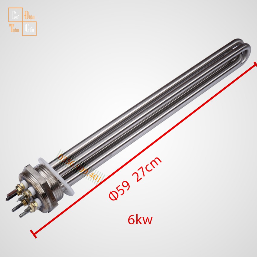 Điện trở đun dầu , điện trở đun rượu inox 304 27cm 30 cm ( Điện trở nồi phở,nồi hơi, nồi cháo)