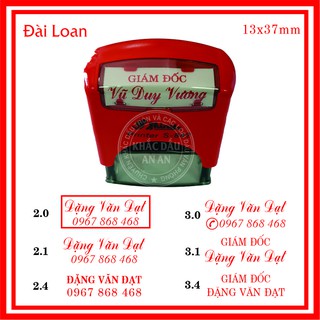 Khắc Dấu tên và chức danh, dấu tên và số điện thoại, dấu 2 dòng, dấu cô khen