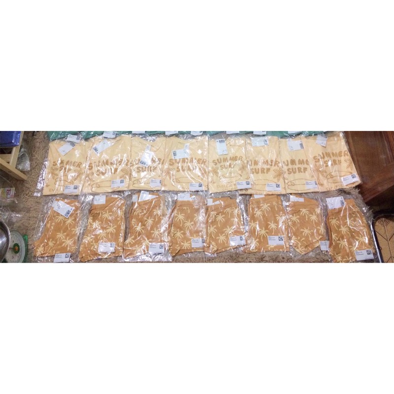 Set áo thun quần short cây dừa HM UK size 6-9m đến 3-4y