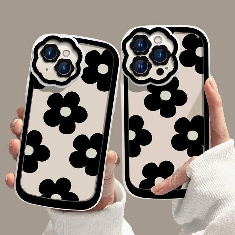 Ốp Điện Thoại Bảo Vệ Toàn Diện Chống Sốc Họa Tiết Hoa Cho IPhone 12 13 11 Pro Max X Xs Max Xr HJT8
