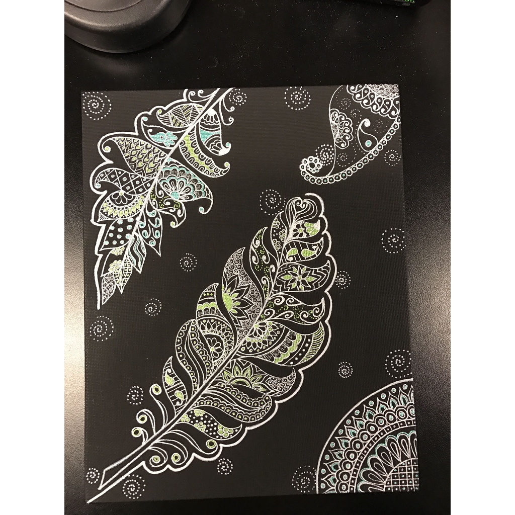 Bút bi Gel đi nét line màu trắng size 05, 08, 10 Sakura Gelly Roll - White