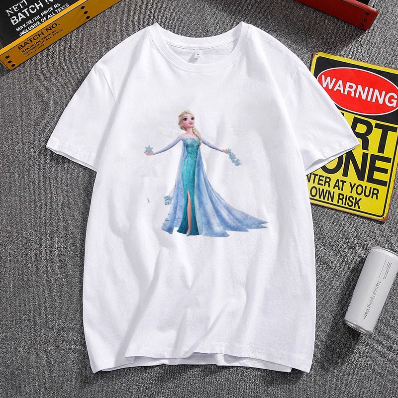 Áo Thun Phim Hoạt Hình Elsa Frozen Nữ Hoàng Băng Giá ( Có Size Trẻ Em ) 16.20