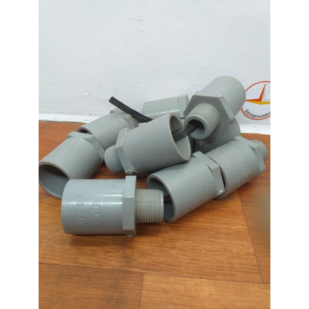 Nối ren ngoài 27 ống 34 PVC Bình Minh_5 cái