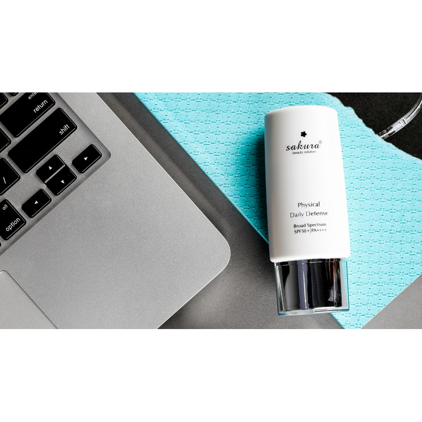 Nhũ tương chống nắng vật lý Sakura Physical Daily Defense SPF 50+ PA ++++ 60g