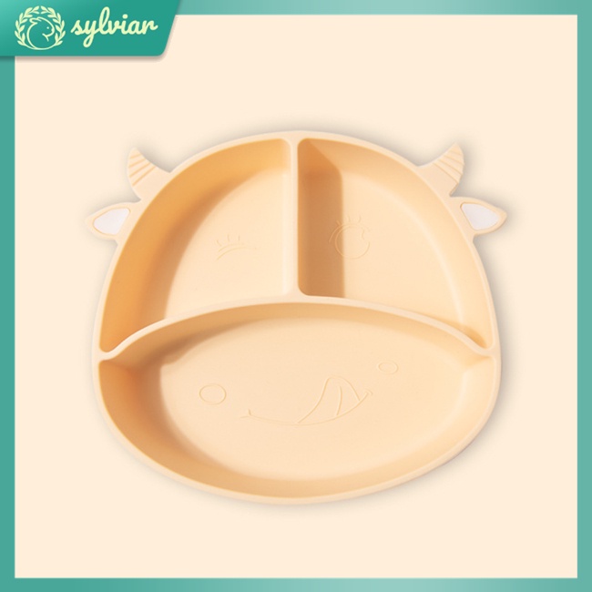 Khay Đựng Thức Ăn Cho Bé Bằng Silicon Chống Trượt Thiết Kế Hình Hoạt Hình Dễ Thương
