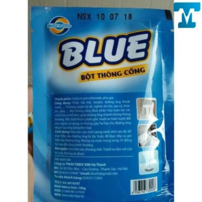 Bột thông cống Blue công nghệ Hàn Quốc - thông tắc đường ống cống, tắc bể phốt H&K MART