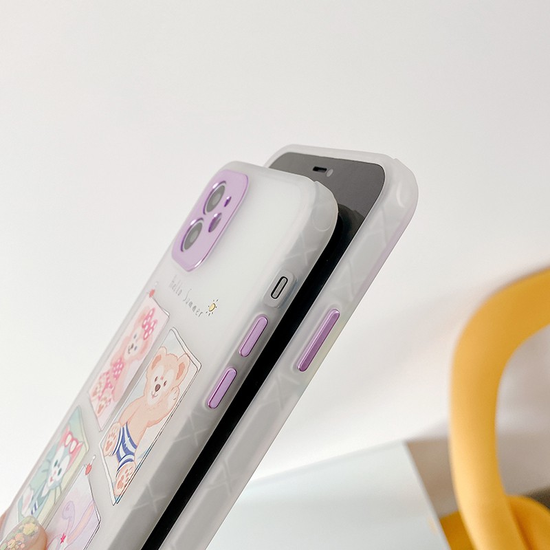 Mobile Ốp Điện Thoại Bảo Vệ Ống Kính Máy Ảnh Tháo Rời Được Hình Gấu Stella Cho Iphone