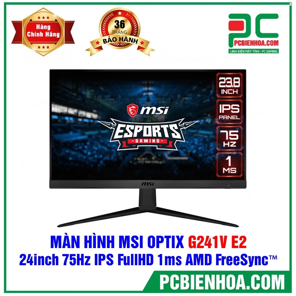 MÀN HÌNH MSI OPTIX G241V E2 24IN 75HZ IPS FULLHD 1MS AMD FREESYNC™