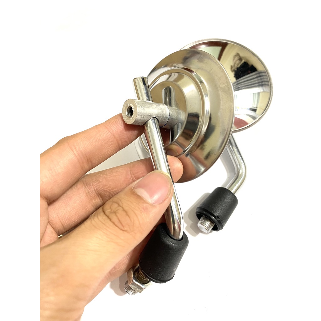 Gương Tròn Xe Máy cầu lồi góc rộng gắn xe máy cực đẹp Chân 10ly Loại Xịn Cao Cấp