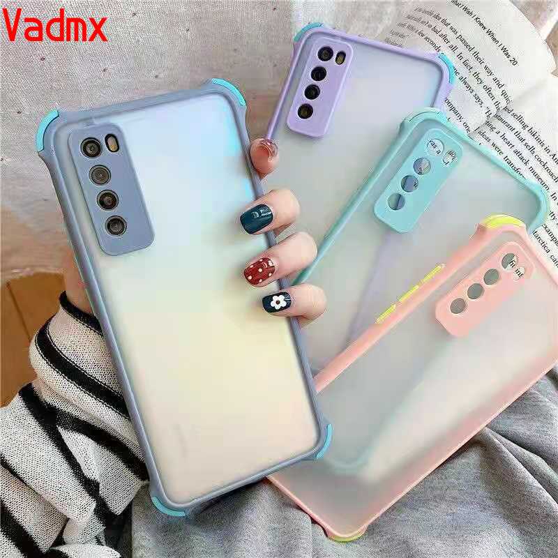Ốp điện thoại PC cứng khung mềm nhám chống sốc cho Oppo A52 A72 A92 A31 A9 A5 A12/E A7 A5S A3S Realme C2 A1K