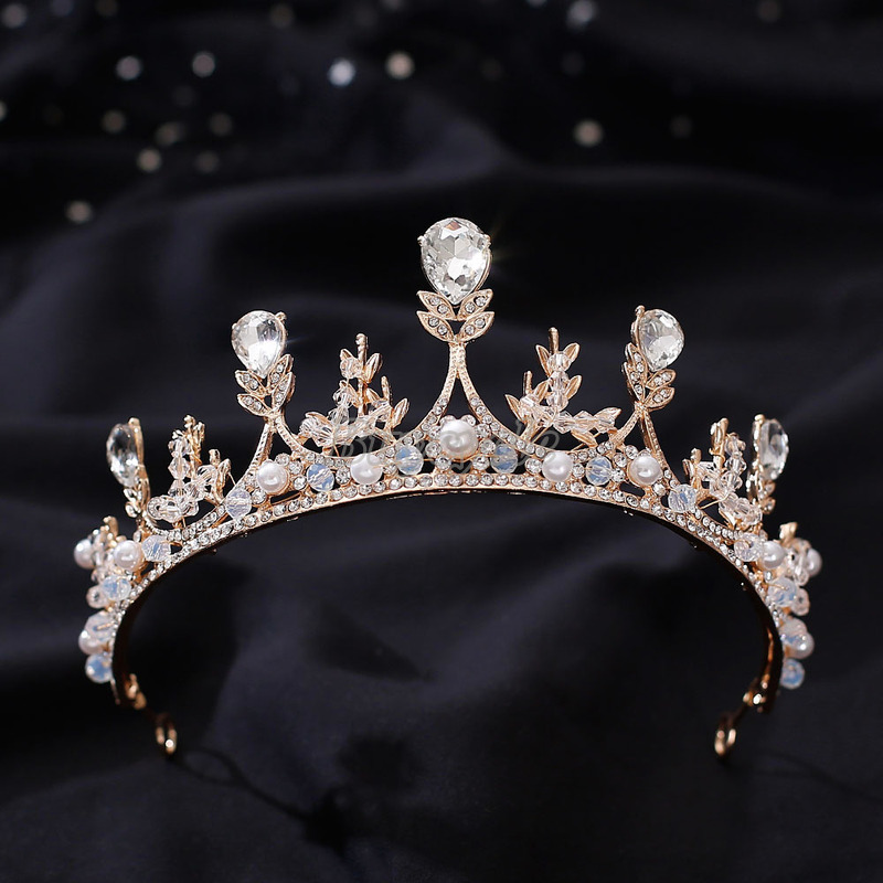 Vương Miện Công Chúa Baroque Đính Pha Lê Chụp Ảnh Sinh Nhật / Đám Cưới