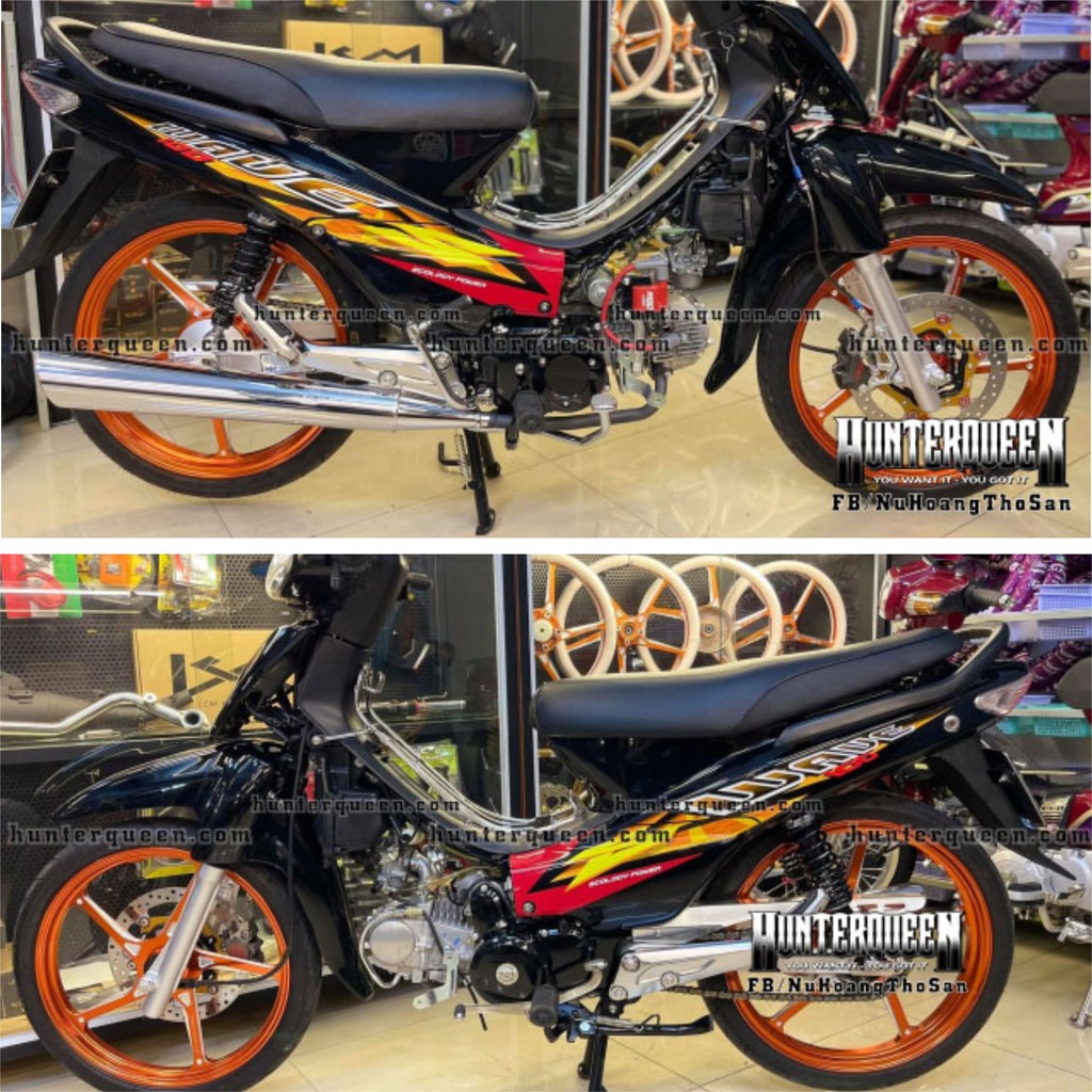 Tem rời dán xe WAVE nhỏ 110. Họa tiết bắt mắt rực rỡ. Decal bền đẹp không bay màu