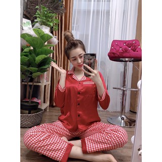 Bộ lụa tay dài quần dài