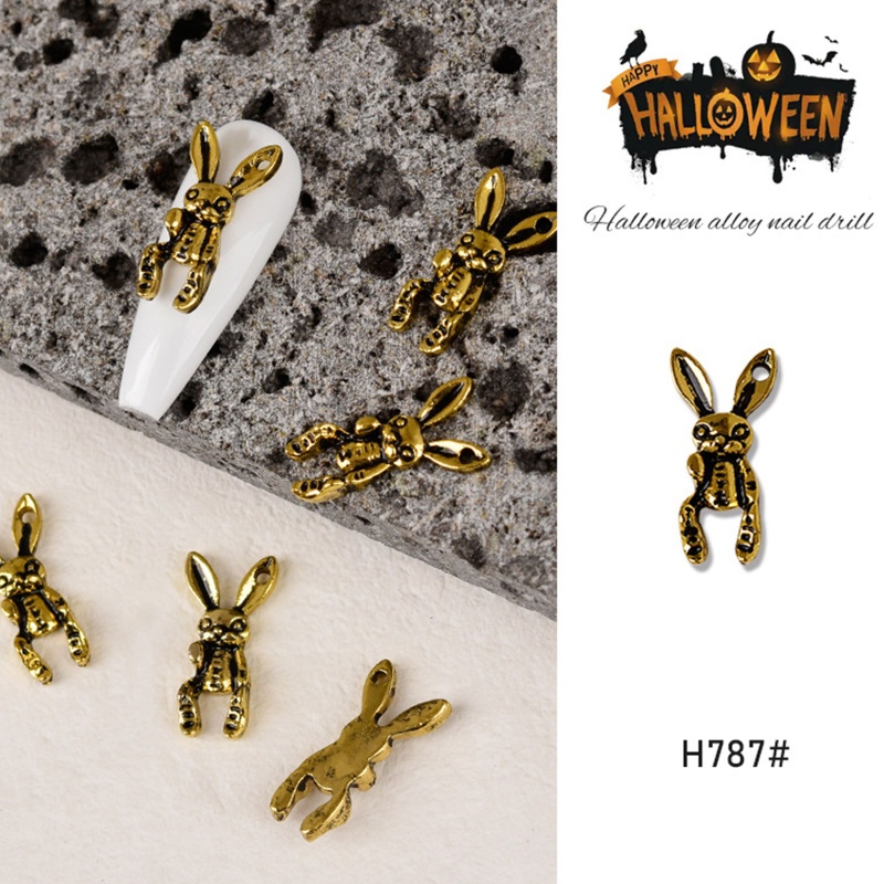 Set 60 Phụ Kiện Trang Trí Móng Tay Nghệ Thuật Họa Tiết Halloween Charms