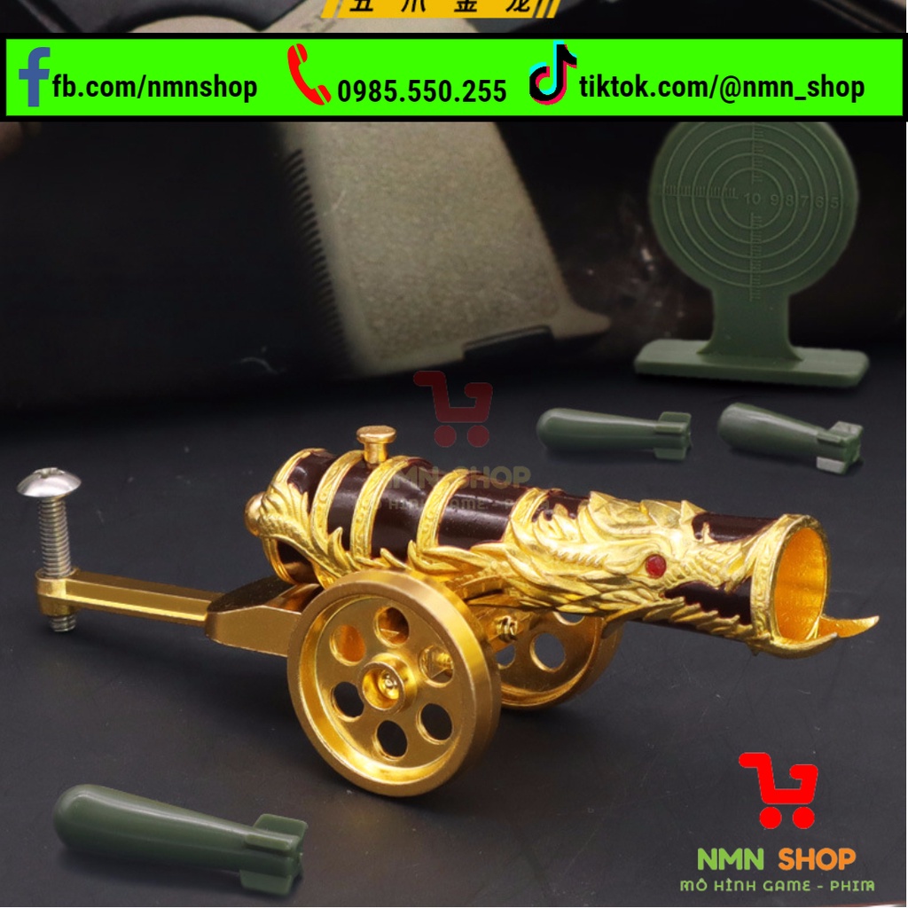 Mô hình Đại pháo súng thần công rồng vàng 12cm
