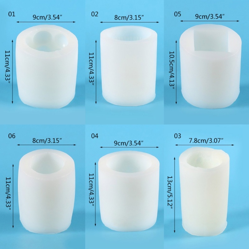 Khuôn Silicone Làm Nến Hình Trụ Hình Chiếc Lá