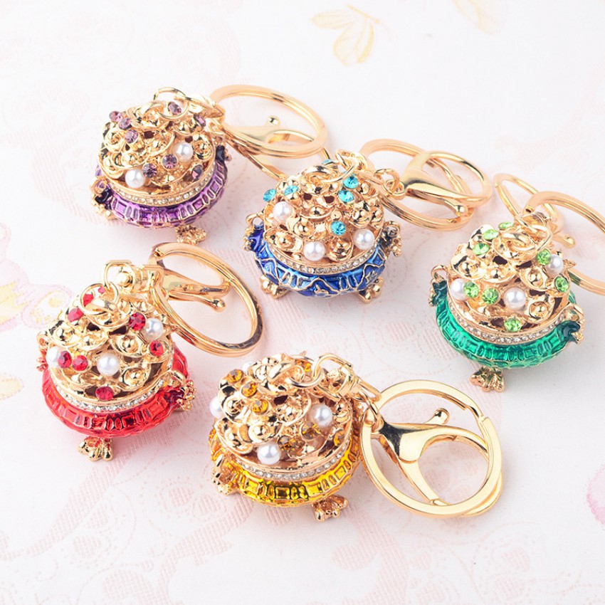 ️🏆️🏆️Móc Khóa Hợp Kim Cao Cấp Phong Cách Thời Trang Cornucopia Keychain Siêu Dễ Thương Chọn Màu (size 6 x 4 cm)