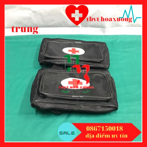 [Hàng Cao Cấp] Túi Cứu Thương Màu Đen  Cỡ Trung 30x20x22cm - Túi Y Tế