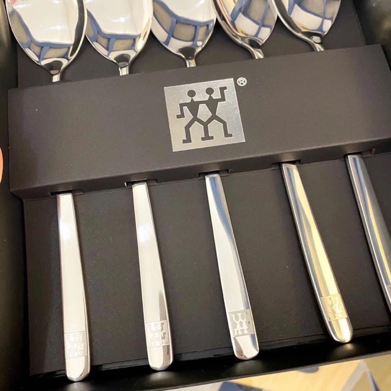 [SET 5]THÌA INOX🥄DÀY-KHÔNG RỈ🥄BỘ THÌA ZWILLING CÓ HỘP BỀN, ĐẸP, SANG