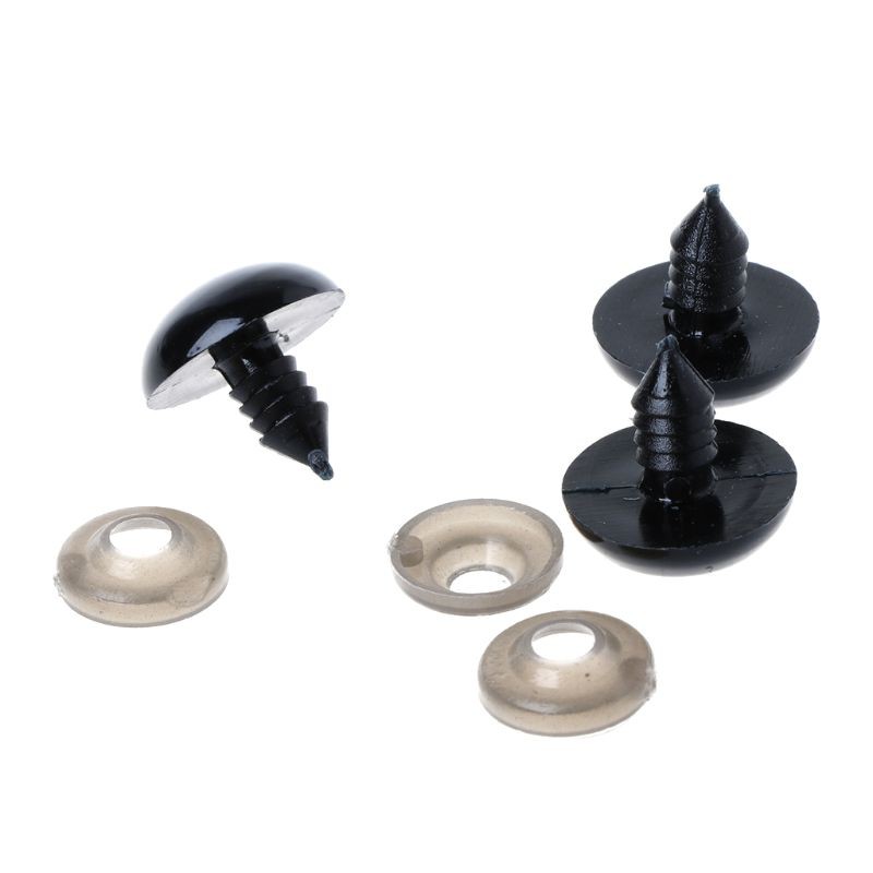 20pcs 6-20mm Black Plastic Safety Eyes For Teddy Bear/Dolls/Toy Animal/Felting