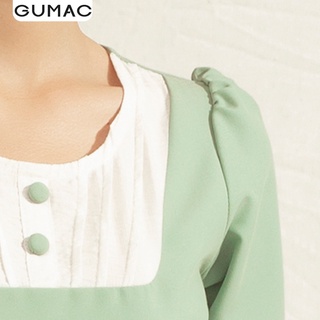 Đầm nữ tay phồng dập ly DA1175 GUMAC