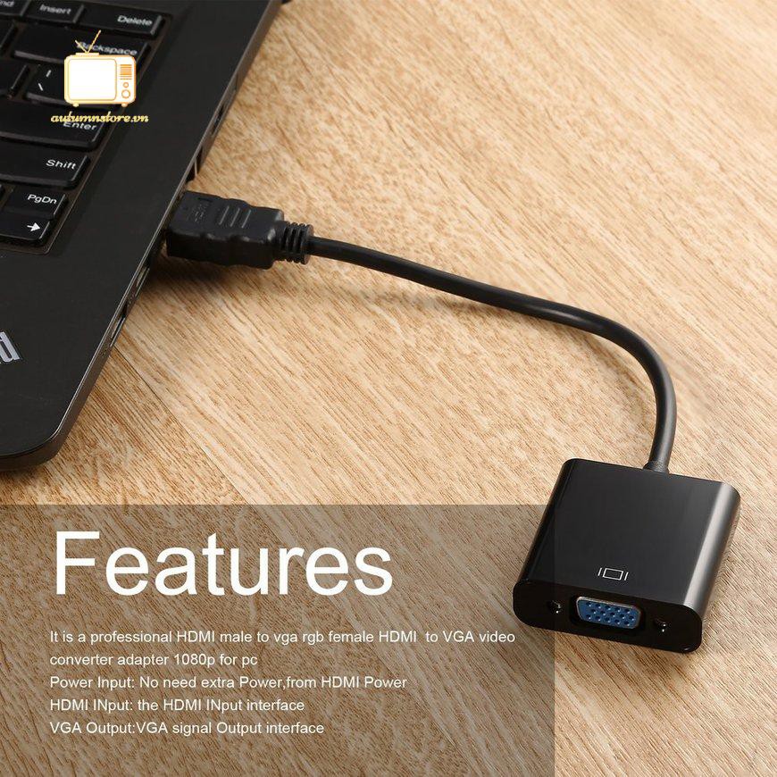 Cáp chuyển đổ HDMI sang VGA dành cho Android TV Box/PC LCD/TV/máy chiếu