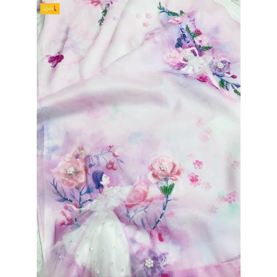 Áo dài tết 🎀LINLEE🎀 Áo dài cách tân cao cấp 4 tà tay bồng cách điệu đủ size s, m, l, xl | BigBuy360 - bigbuy360.vn