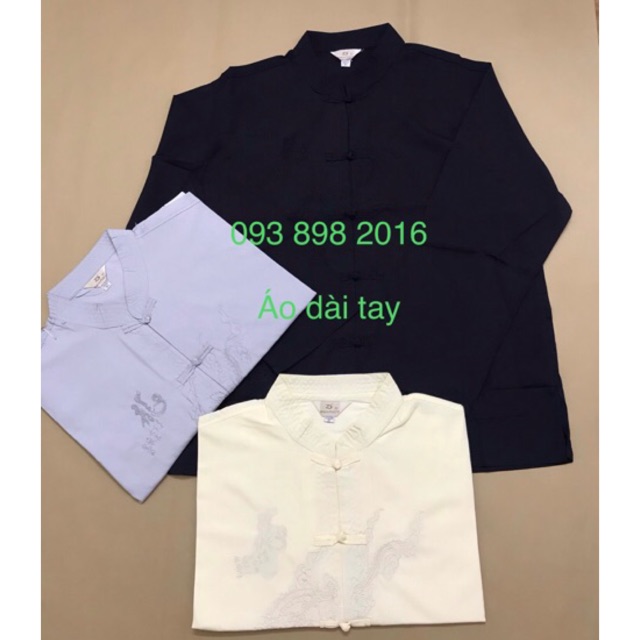 Áo sơ mi cổ tàu dài tay nam trung tuổi | BigBuy360 - bigbuy360.vn