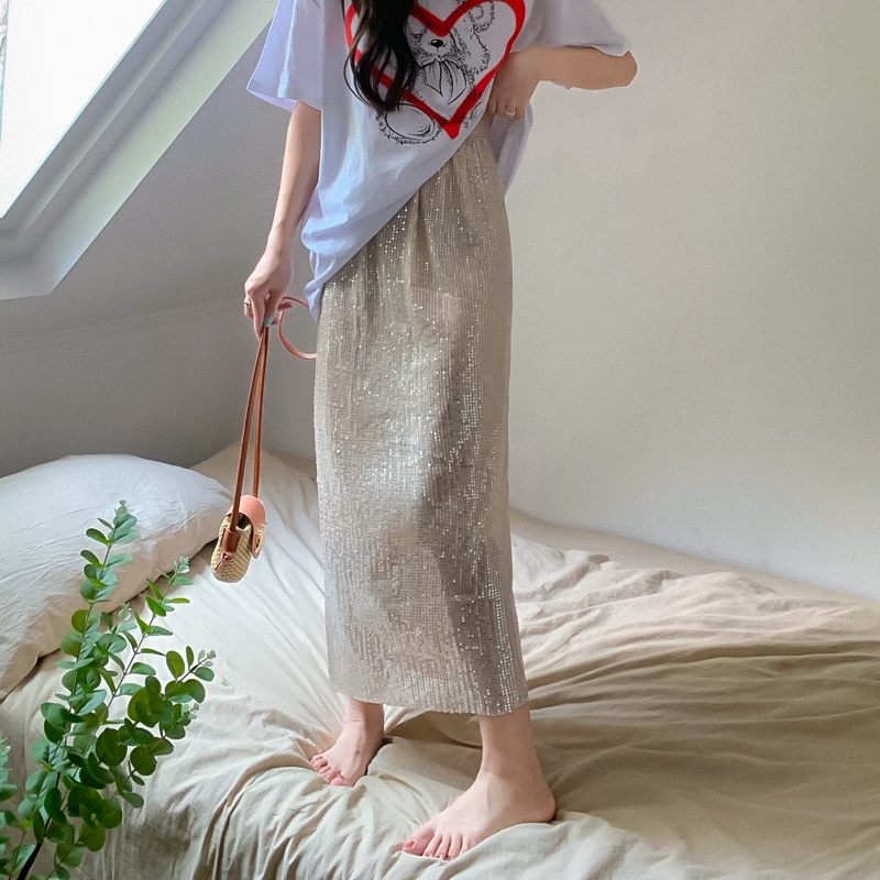 Chân Váy Lưng Cao Đính Kim Sa 53362