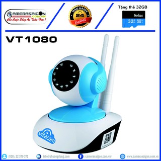Camera ip wifi 1080p - 2.0mpx full hd - xoay 355 độ, đàm thoại 2 chiều vitacam vt1080 -