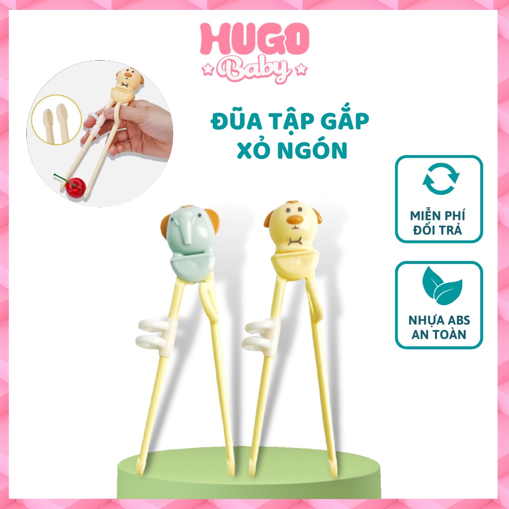 Đũa tập ăn cho bé xỏ ngón Little Bees - Hugo Baby