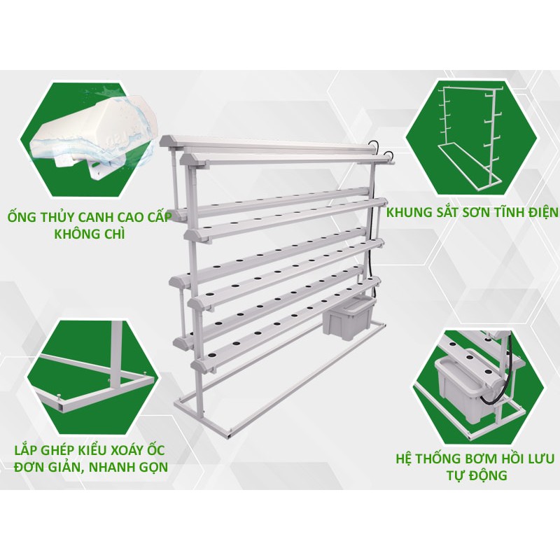 Giàn thuỷ canh tay đỡ ban công, sân thượng GLS-01