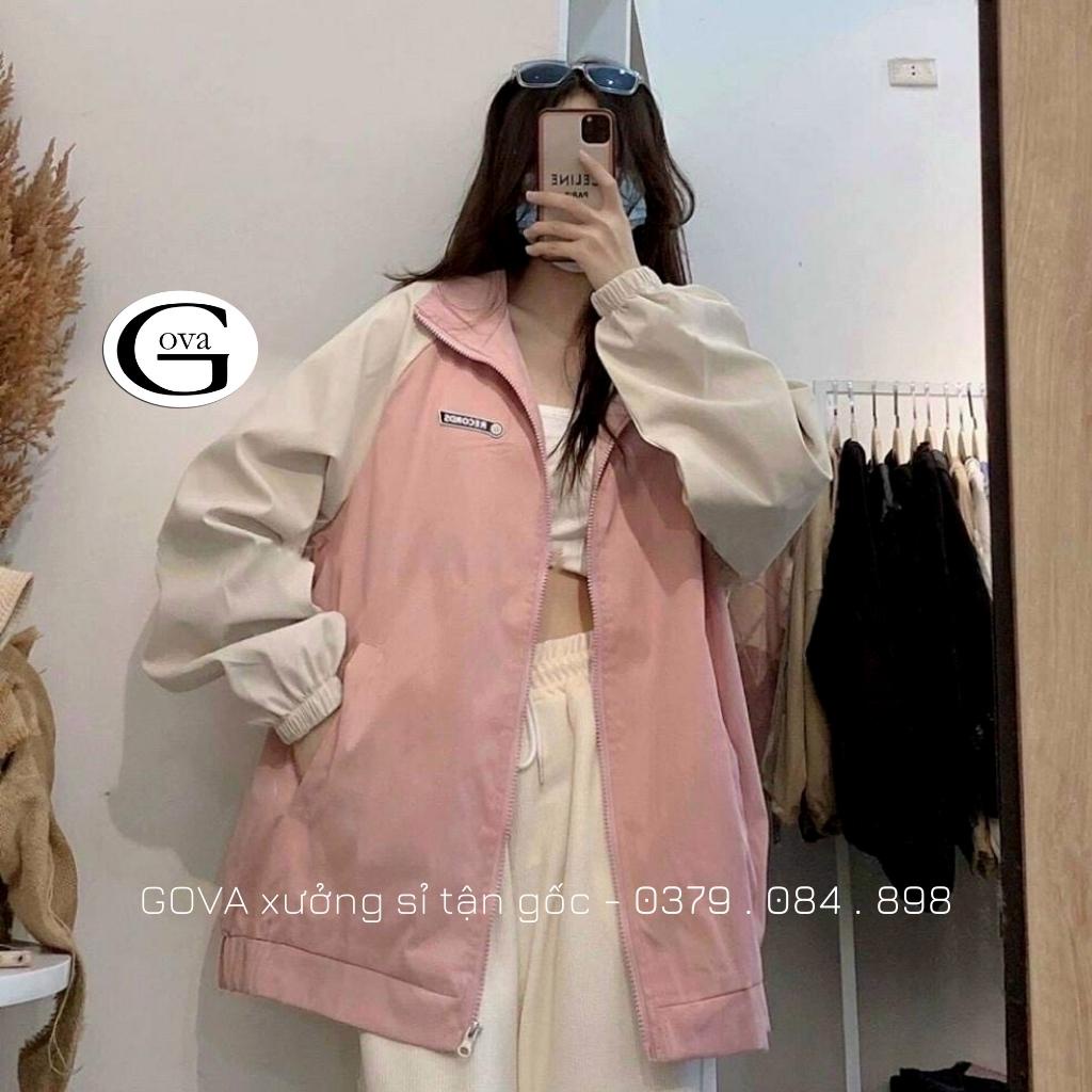 Áo Khoác Bomber Dù RECORDS Nam Nữ Ulzzang Unisex Kiểu Form Rộng 2 Lớp Jacket GOVA