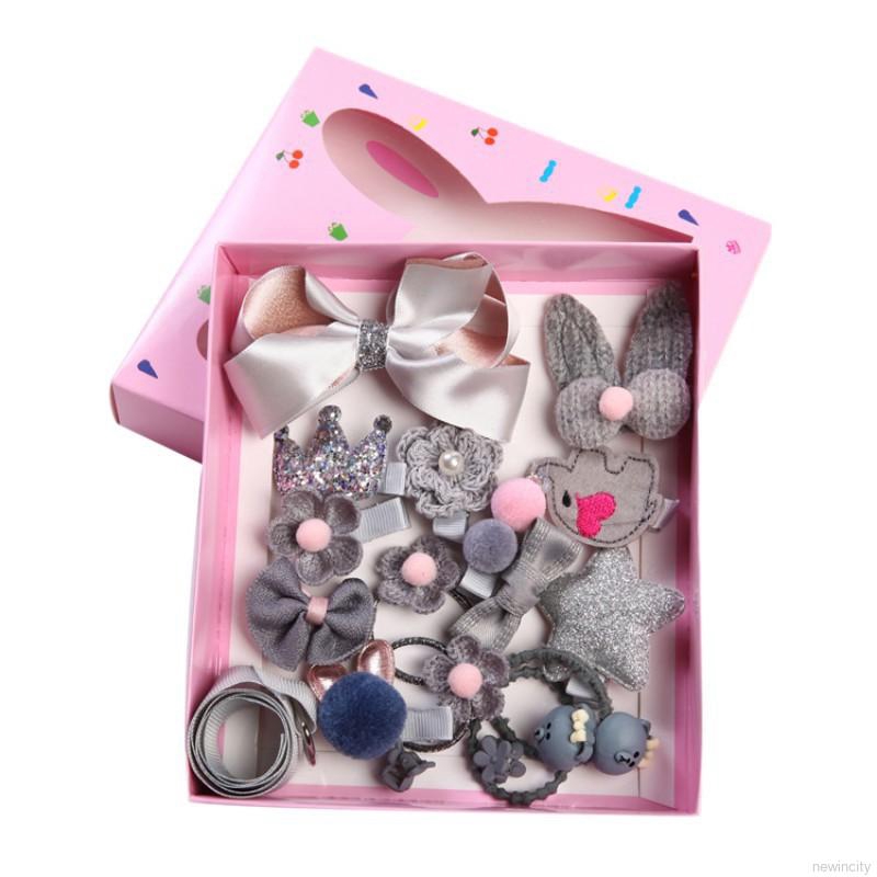 Set 18 phụ kiện kẹp tóc dễ thương cho bé gái