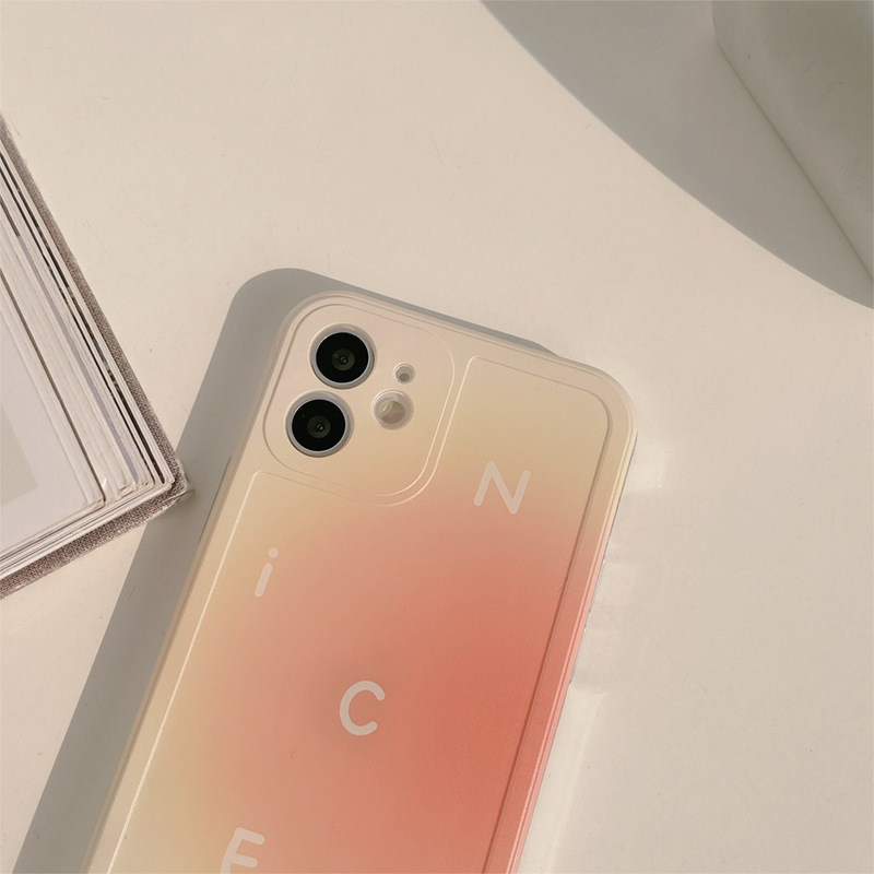 Ốp iphone 11 Ốp điện thoại silicon tpu màu hoàng hôn gradient cho iPhone 11 Pro Max X