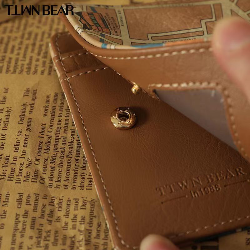 TTWNBEAR Ví Nữ Gấp Gọn Hình Gấu Đáng Yêu Giá Đỡ